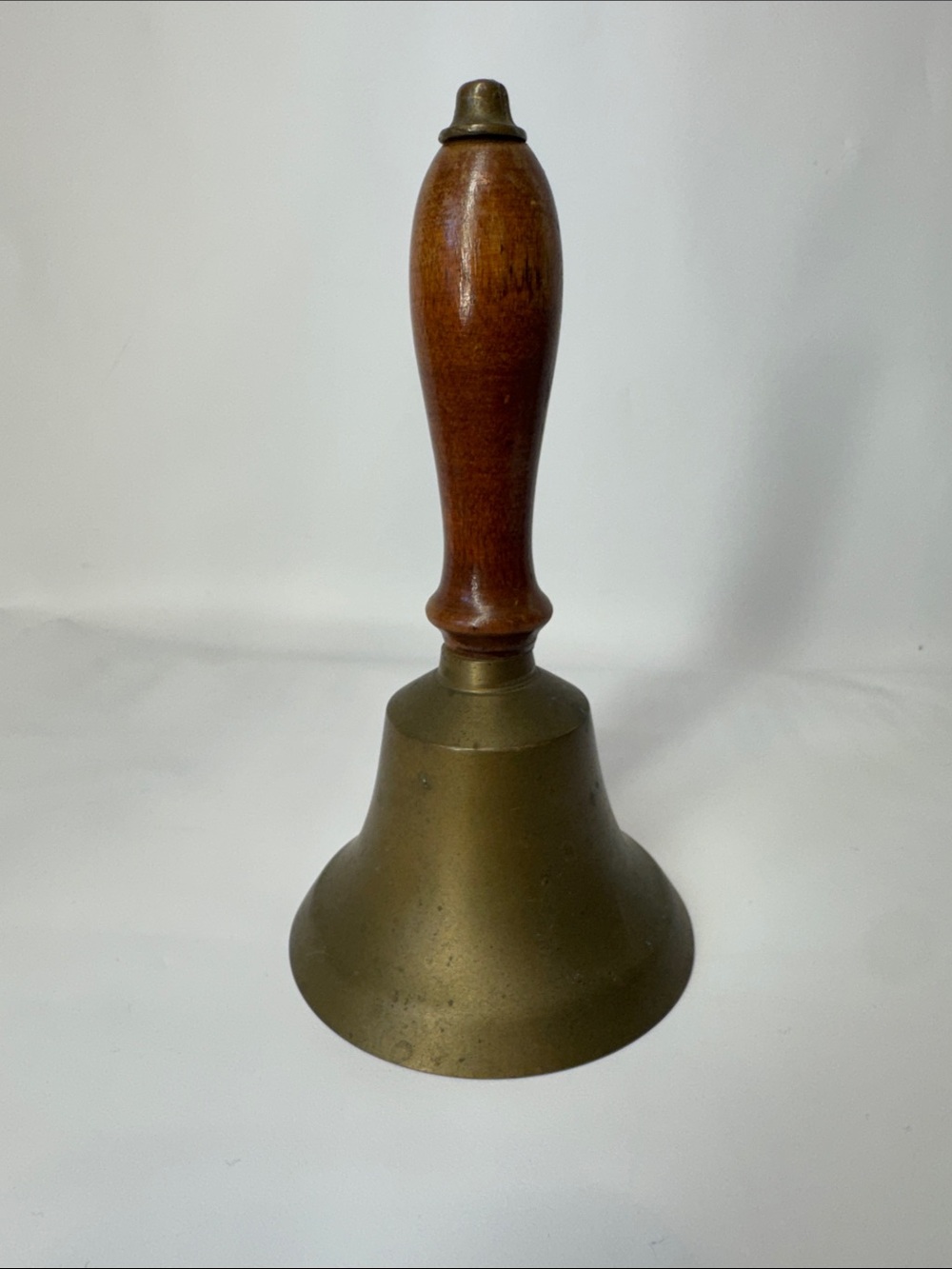 Antique Brass Teacher's Hand Bell, Farmhouse Dinner Bell